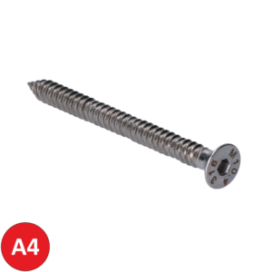 Nerezový vrut samořezný  AISI316, zápustná hlava na 6mm imbus