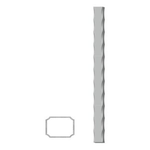 Uzavretý profil 40x20x2mm, čierny S235, zdobený po hranách L=3000mm, cena za 1ks(3m)