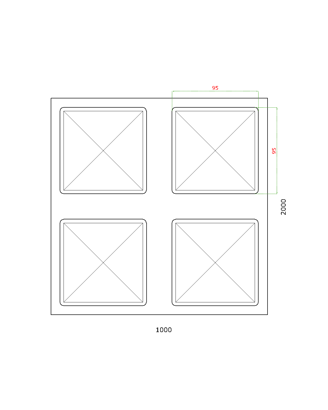 Plech pozinkován 2000x1000x1,2mm - ČTVEREC, 3D efekt - Obrázek 2