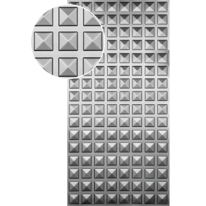 Plech pozinkován 2000x1000x1,2mm - ČTVEREC, 3D efekt