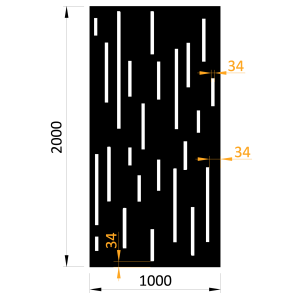 Plech, vzor 8212, 1000x2000x2,0mm, bez povrchové úpravy