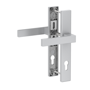 Hliníková sada se štítem klika/klika, stříbrná