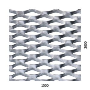 Tahokov Fe kosočtvercové oko: 62x25 mm, můstek: 9 mm (1500x2000x1,5 mm)