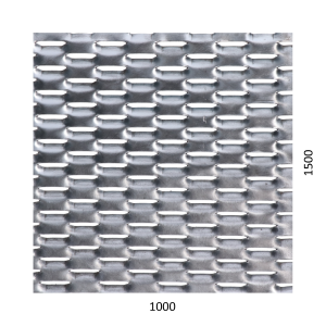 Tahokov Fe, oko: 47x18mm, mostík: 8mm (1000x1500x1,5mm), orientace ok: rozměr ok 47 mm je rovnoběžný s rozměrem desky 10