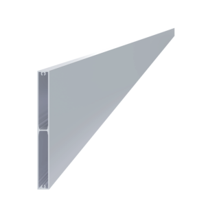 Al profil 160 x 16 x 6000 mm, bez povrchové úpravy