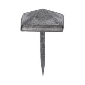 Ozdobný kovaný čtvercový hřebík, hlavička 30x30x13mm, hrot 3x2x33mm, bez povrchovej úpravy