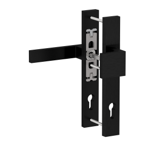 Hliníková sada se štítem klika/koule, černý broušený elox