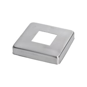 Kryt spodní příruby 100 x 100 mm, broušená nerez AISI 304