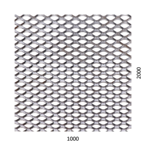 Tahokov Fe kosočtverečné oko: 22x12mm, mústek: 2mm (1000x2000x1,5mm)