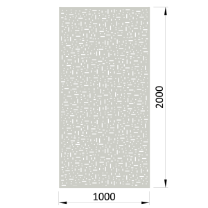 Perforovaný plech, 1000x2000x1.5mm, čtvercové otvory, pozink