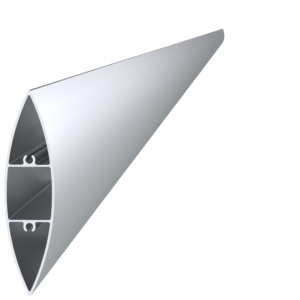 Al profil 100 x 24,5 x 6000 mm, bez povrchové úpravy