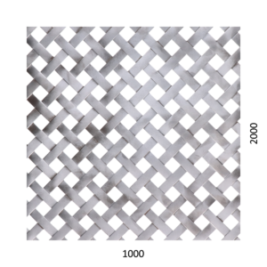 Děrovaný plech - tkanina Zn, otvor: 10x10 mm, rozteč: 18 mm,  (1000x2000x1,0 mm)