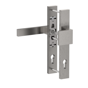 Hliníková sada se štítem klika/koule, broušený elox