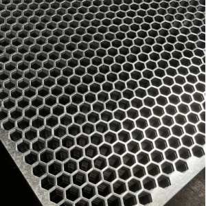 Dierovaný plech Zn 1000 x 2000 x 1,5 mm, šesťhranné otvory