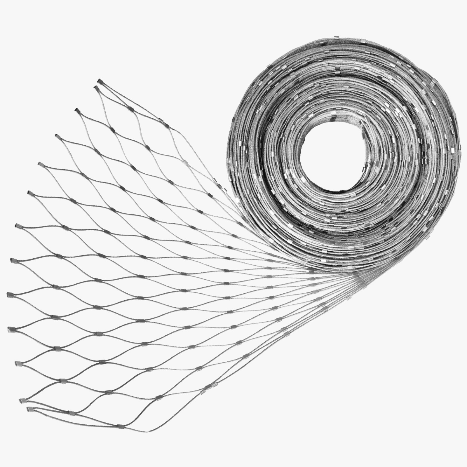 Lanková sieť, 1 x 10 m, oko 60 x 104 mm, ø 1,5 mm, AISI 316 - Obrázek 2