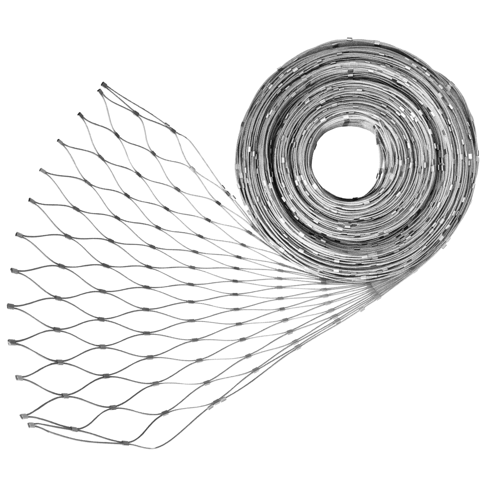 Lanková sieť, 1 x 5 m, oko 60 x 104 mm, ø 1,5 mm, AISI 316 - Obrázek 3