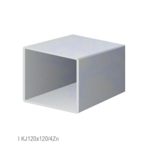 Uzavřený profil 120 x 120 x 4 x 6000 mm, pozink, hladký