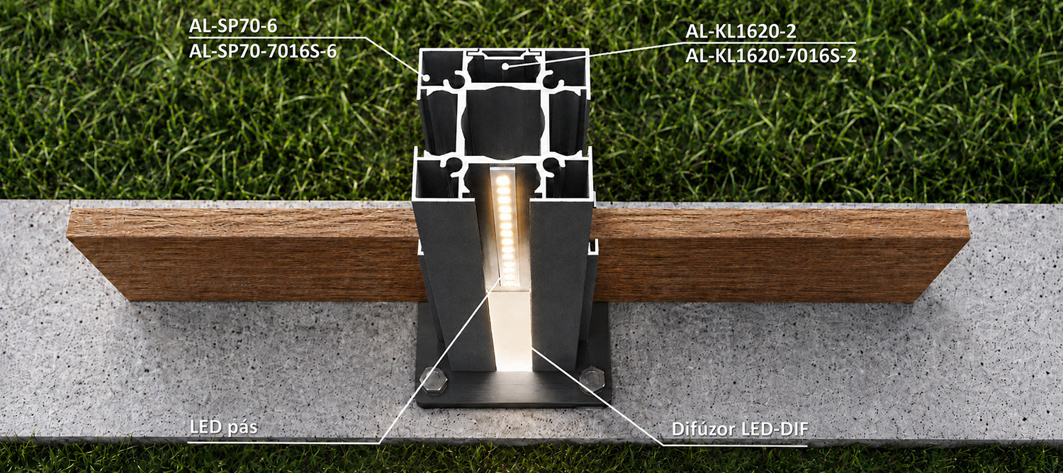 Difuzor pro LED, určený pro profil AL-SP70, L = 2000 mm - Obrázek 3